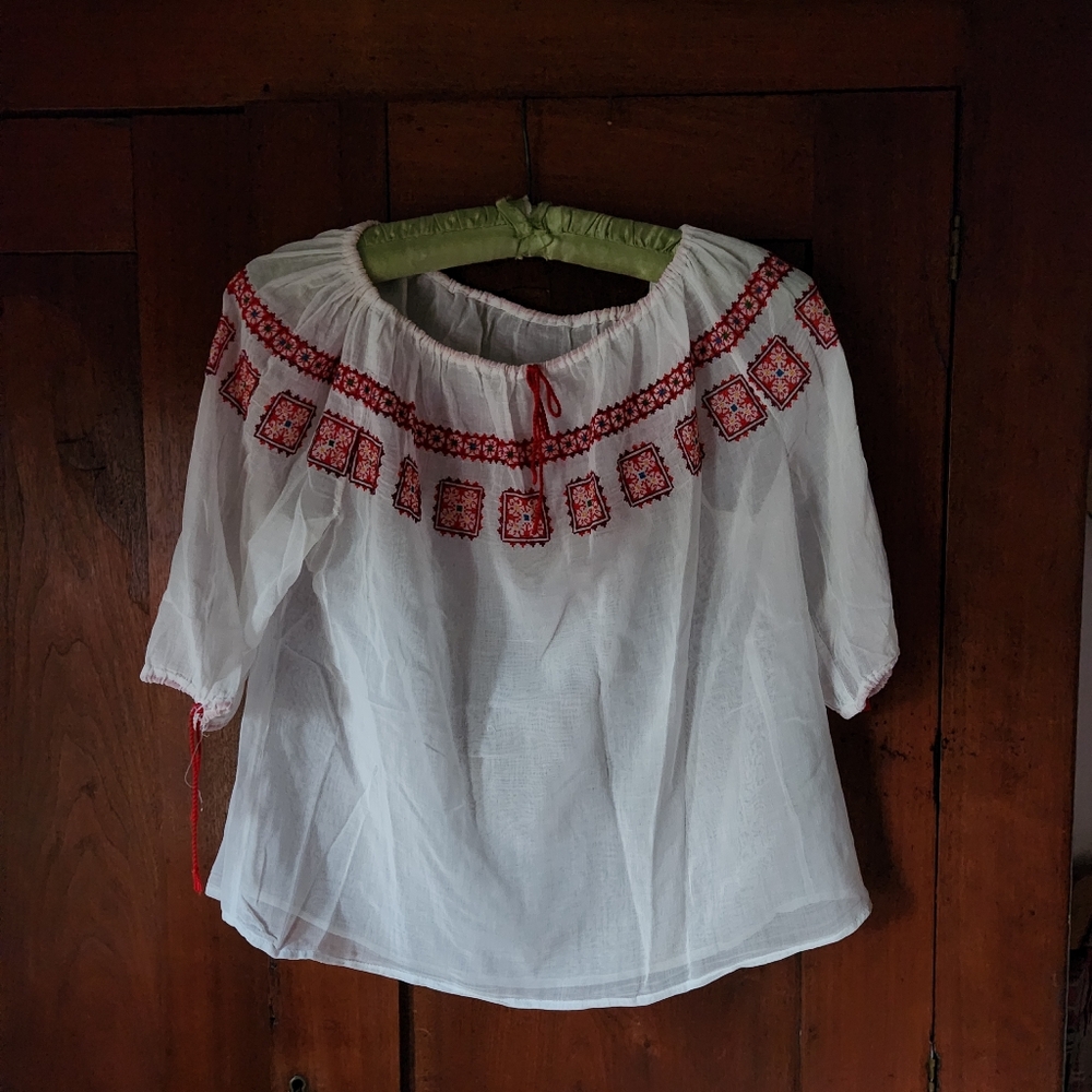 Vintage Folk Embroidered Shirt